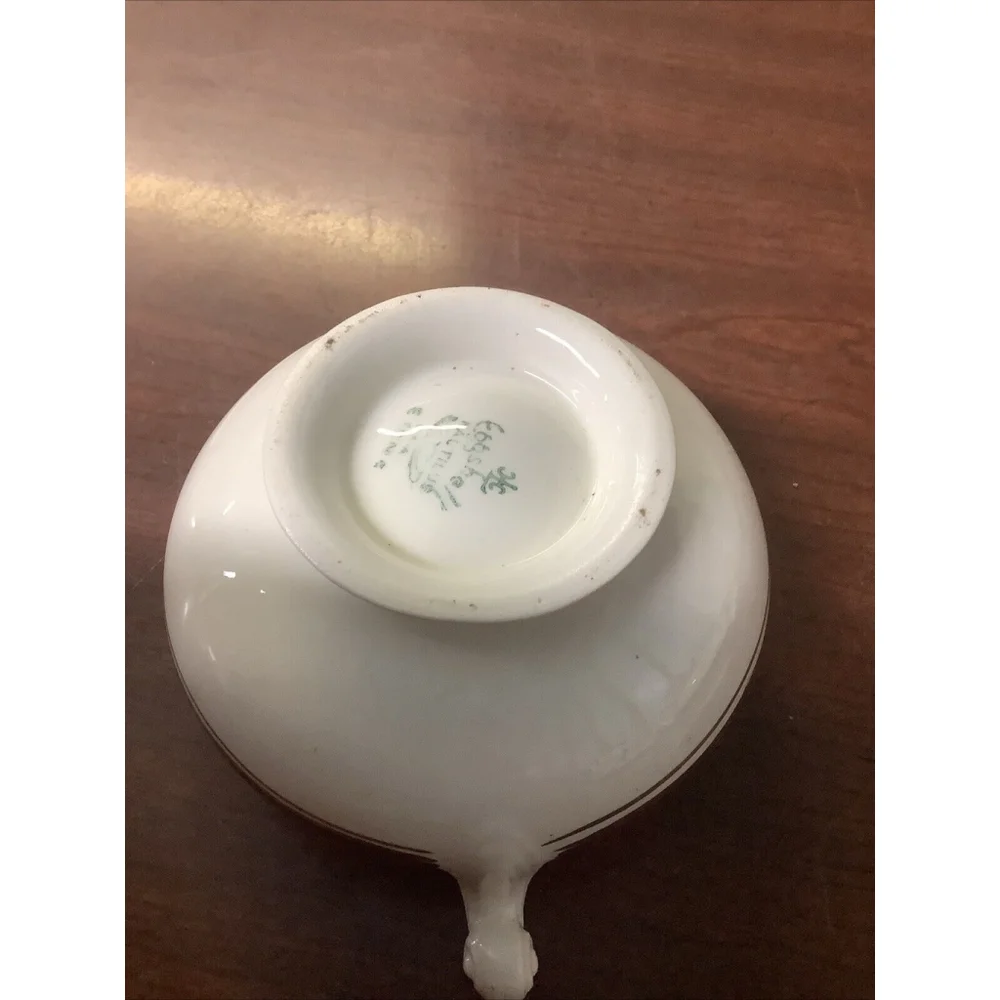 VINTAGE HOMER LAUGHLIN EGGSHELL NAUTILUS C46N5 FLORAL Sugar And Creamer